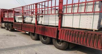 固原 白麻荔枝面外墙干挂，工厂装车日常