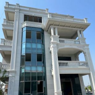 固原 白麻花岗岩别墅外墙干挂效果展示