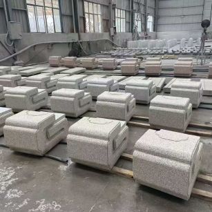 固原 白麻花岗岩异形加工-石凳，坐凳