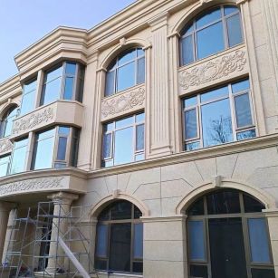 固原 黄金麻花岗岩别墅外墙干挂