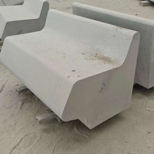 固原 芝麻白花岗岩异形坐凳，石凳