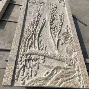 固原 黄金麻雕刻板浮雕迎客松