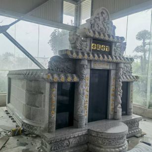 固原 芝麻白墓碑效果展示图