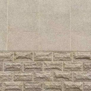 固原 黄金麻自然面蘑菇石配荔枝面干挂