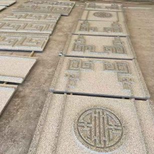 固原 白麻花岗岩外墙立面雕刻板