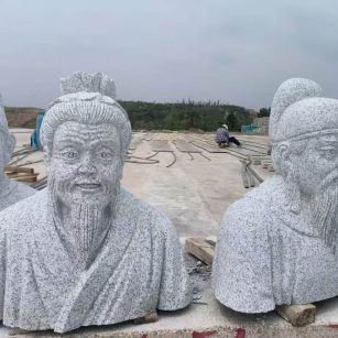 固原 白麻花岗岩石材人物立体雕刻