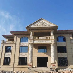 固原 黄金麻花岗岩别墅外墙干挂