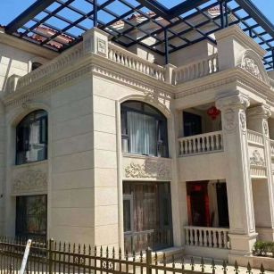 固原 黄金麻花岗岩荔枝面别墅外墙干挂