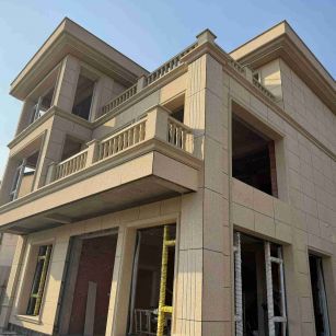 固原 黄金麻花岗岩石材荔枝面外墙干挂效果展示