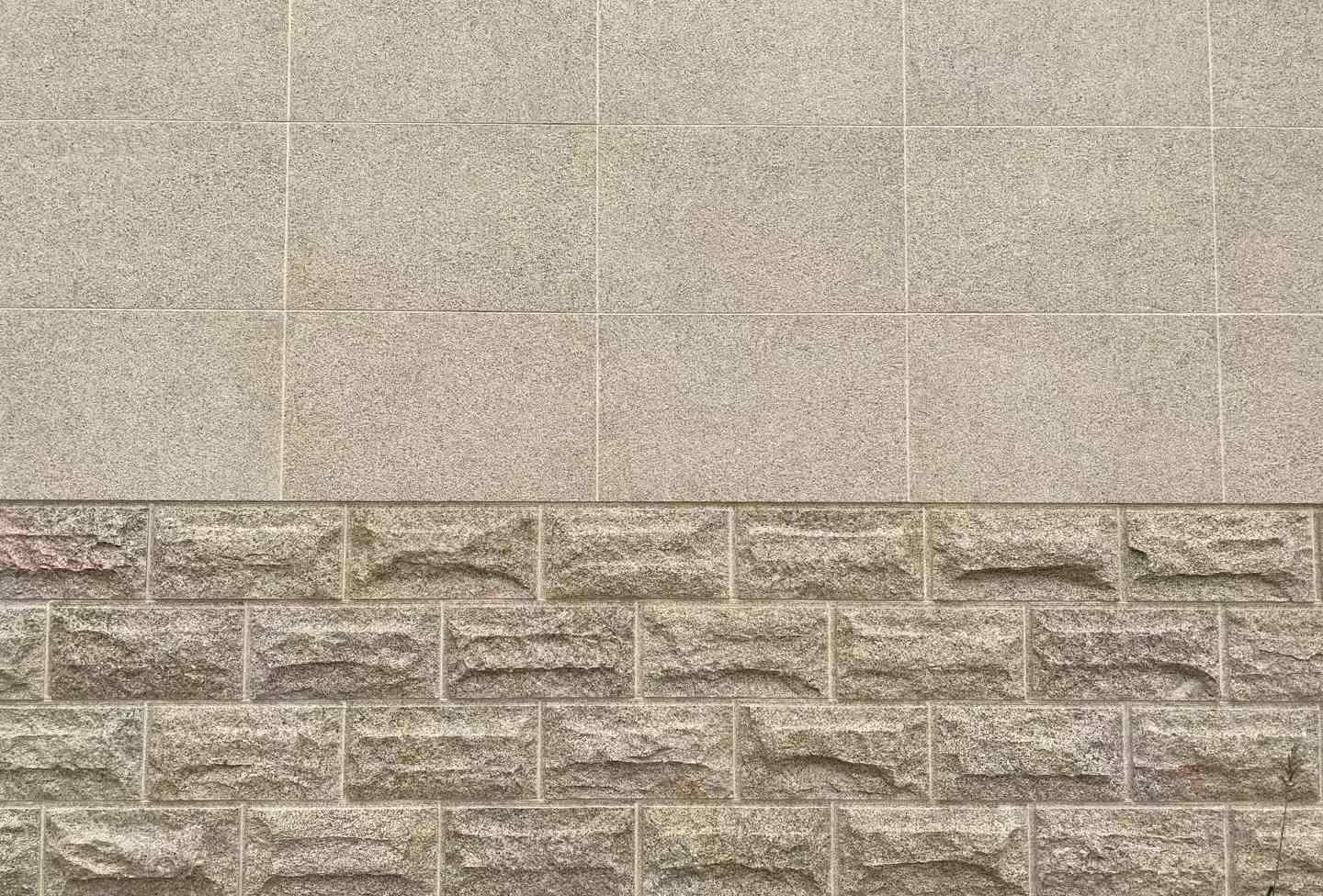 固原 黄金麻自然面蘑菇石配荔枝面干挂