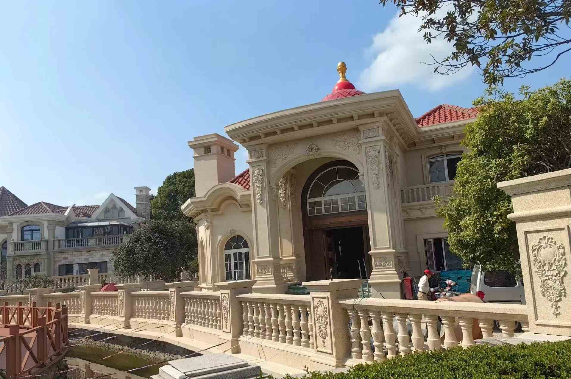 固原 黄金麻花岗岩欧式别墅