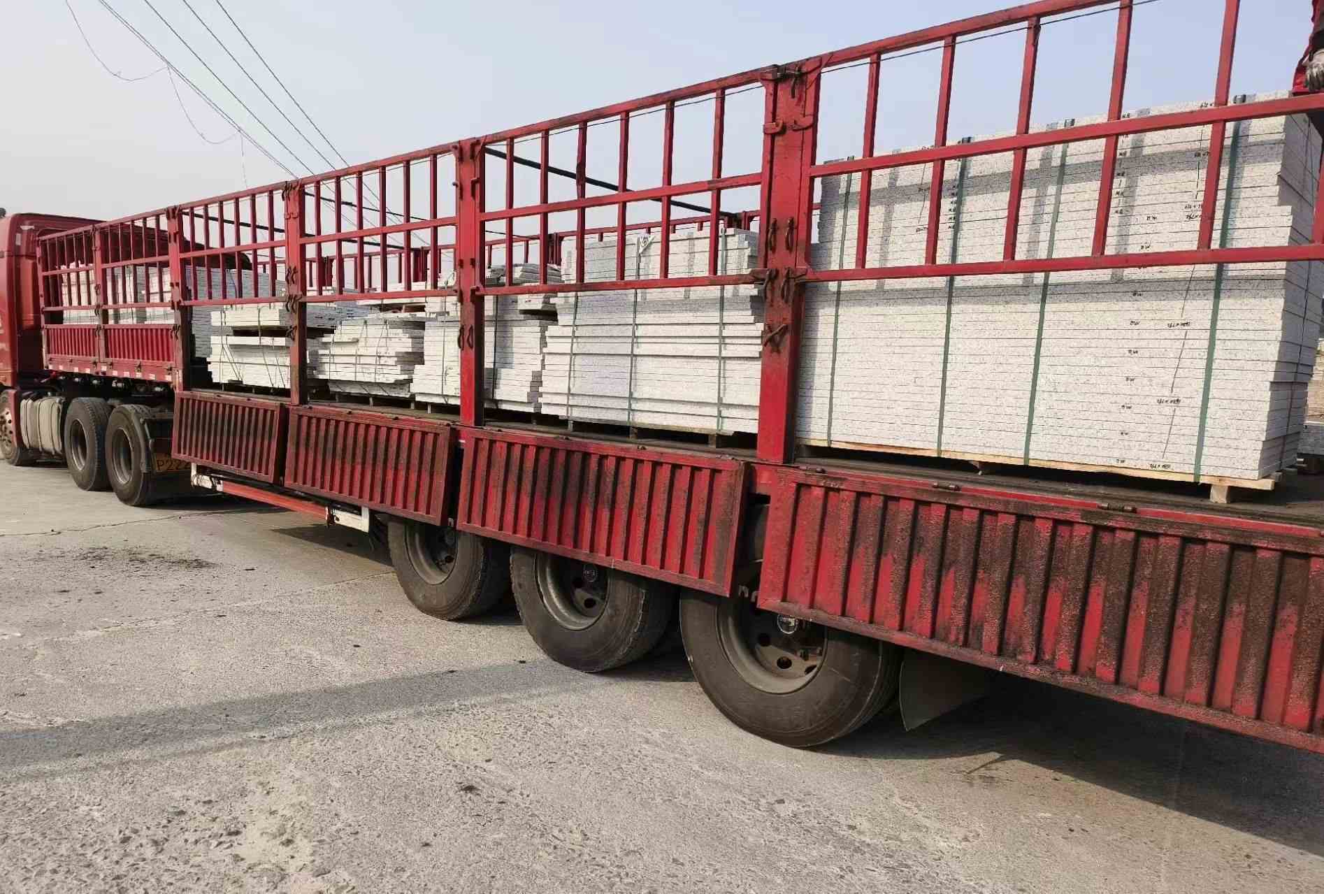 固原 白麻荔枝面外墙干挂，工厂装车日常