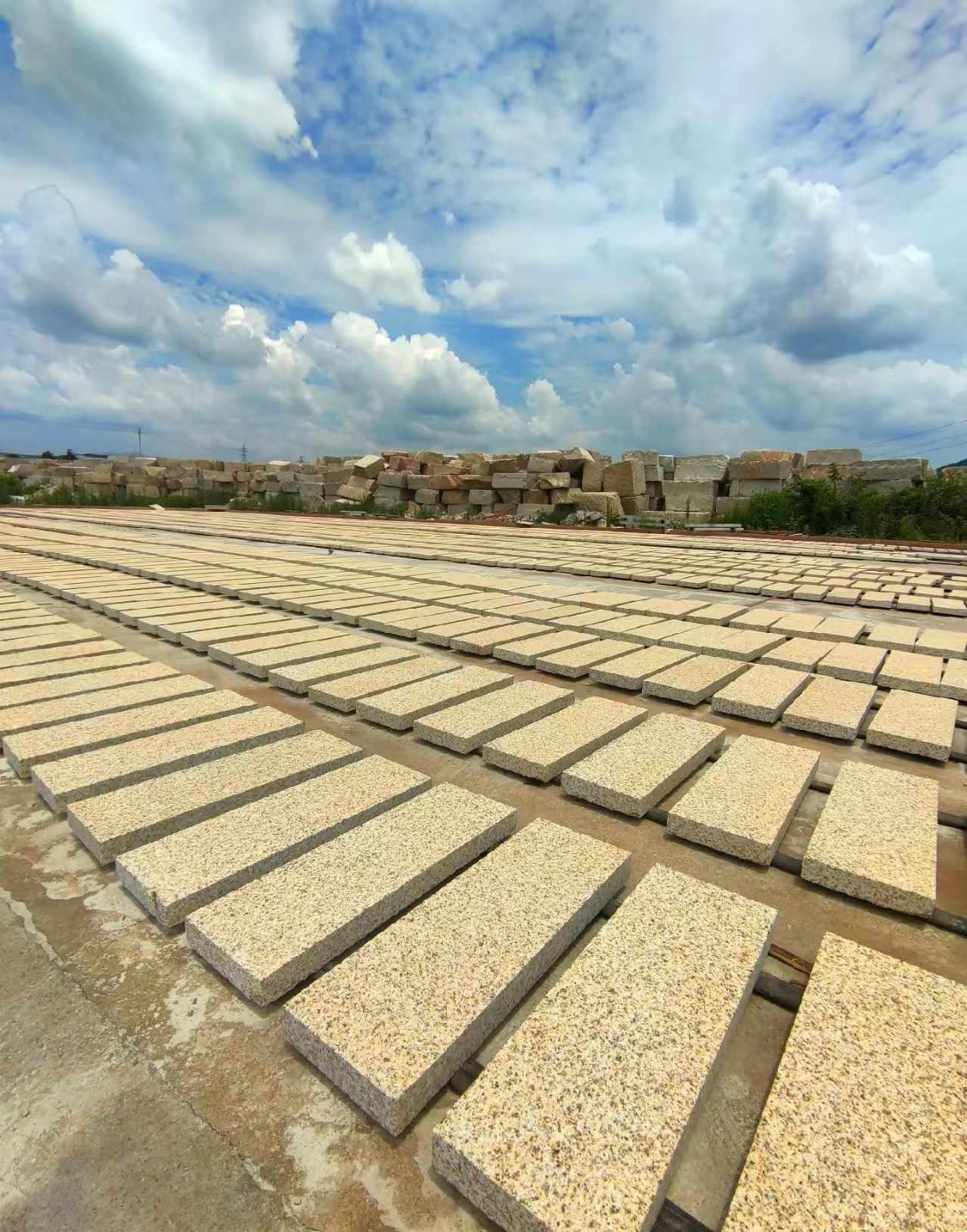 固原 黄金麻荔枝面花岗岩石材地铺石防护中