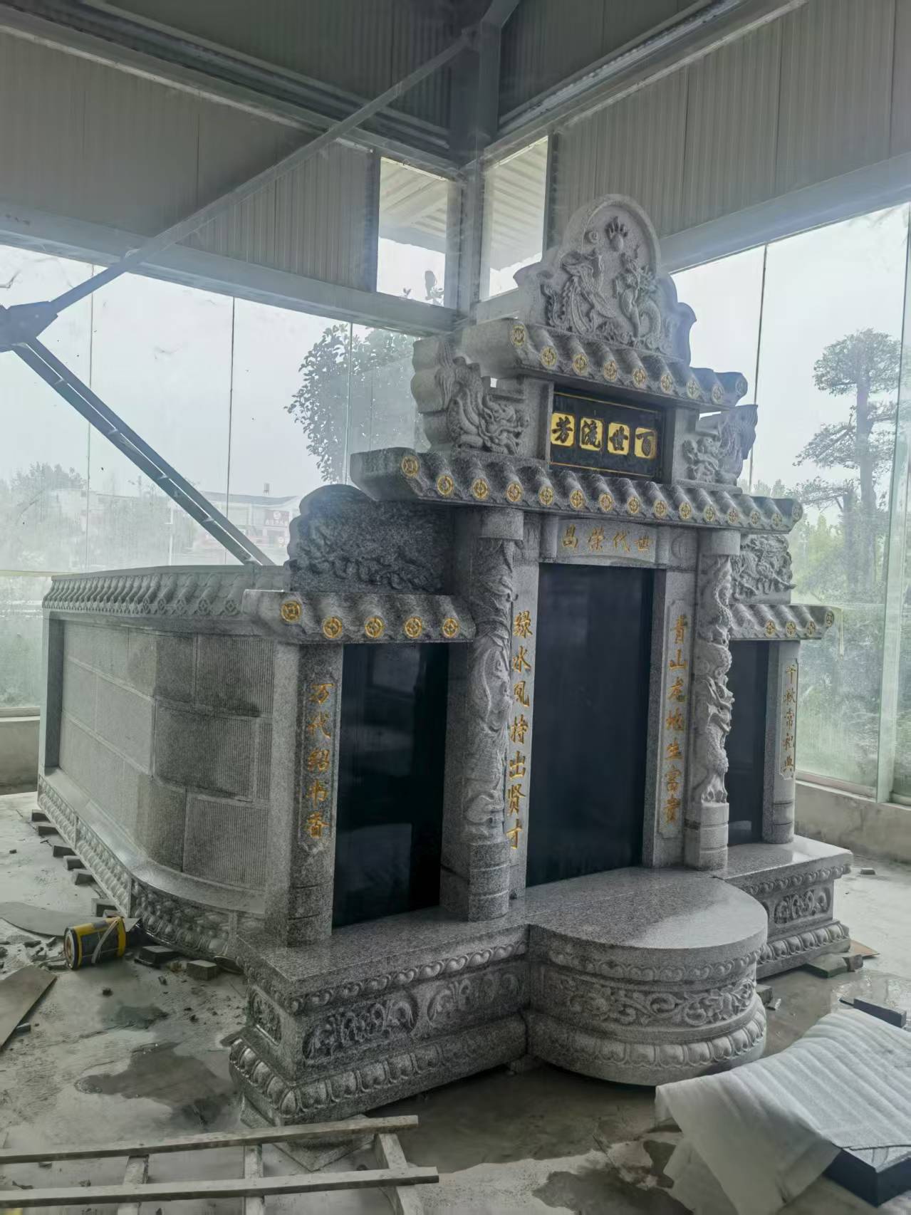 固原 芝麻白墓碑效果展示图