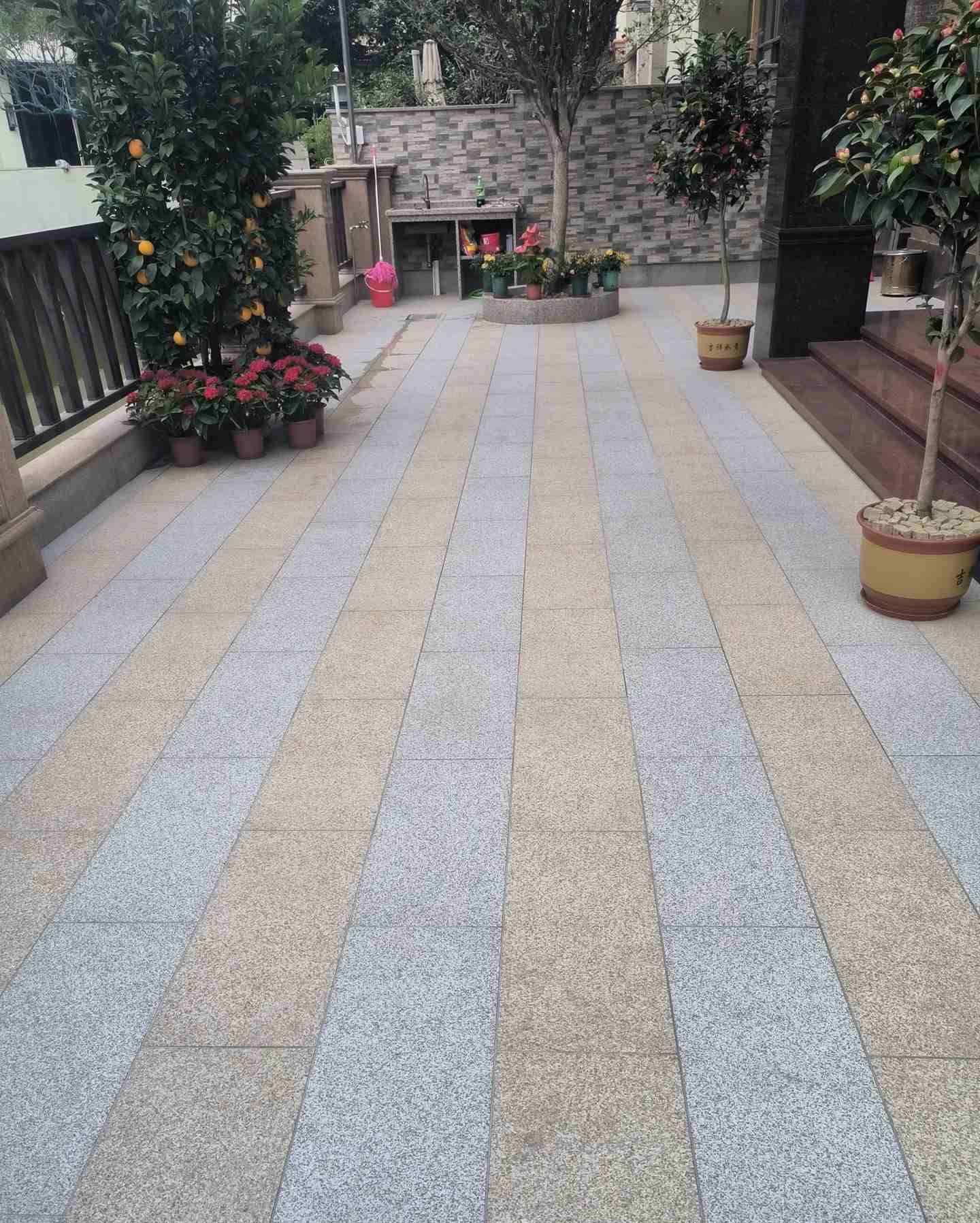 固原 黄金麻白麻荔枝面庭院铺装展示